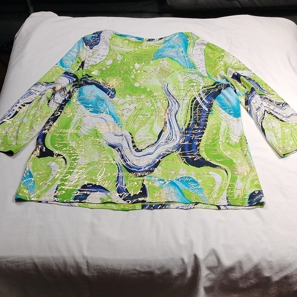 Alia women's 3/4 sleeved top size large - Picture 7 of 10